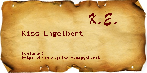 Kiss Engelbert névjegykártya